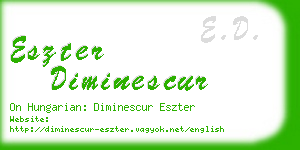 eszter diminescur business card